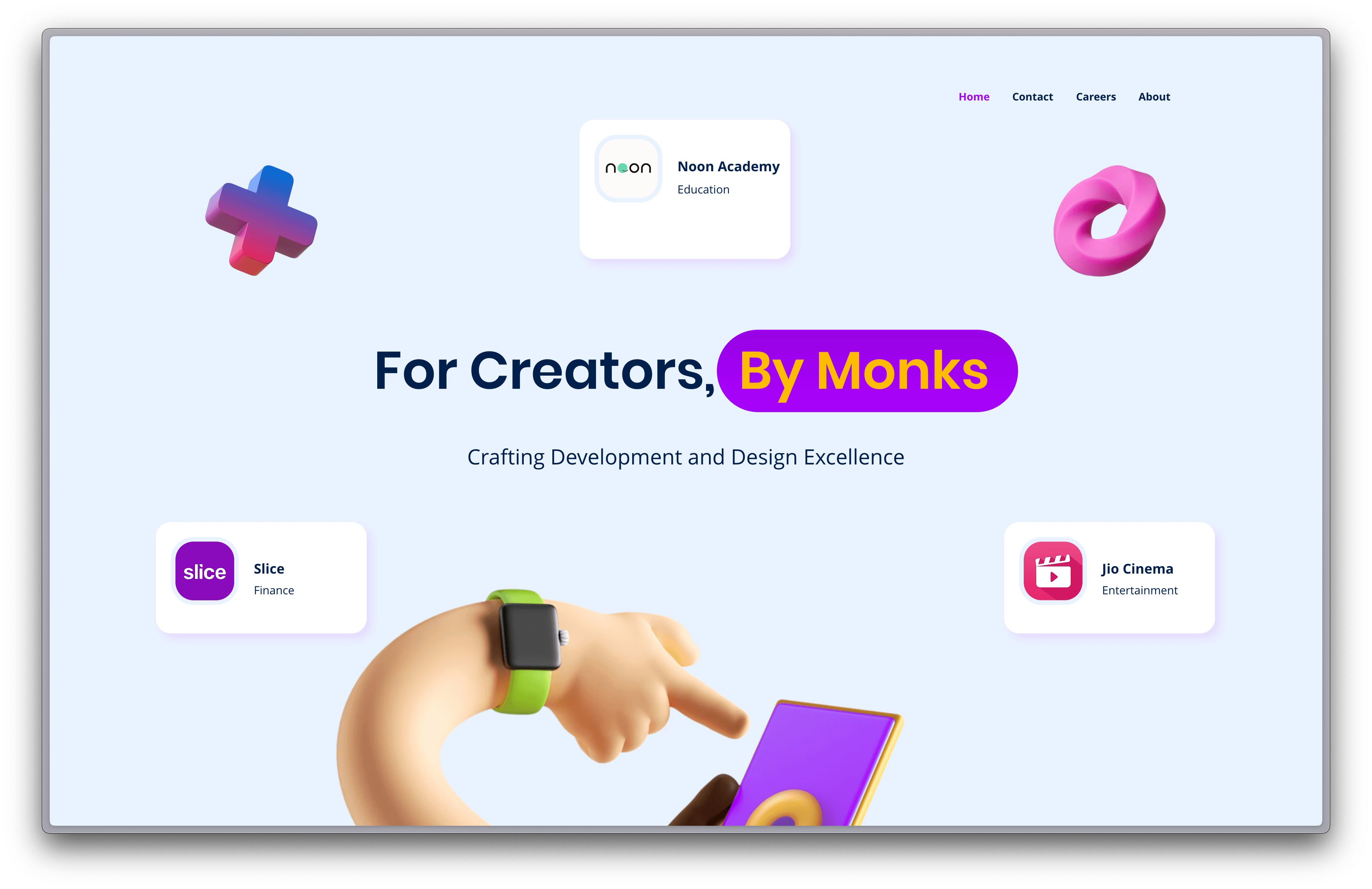 Monk Technology website preview